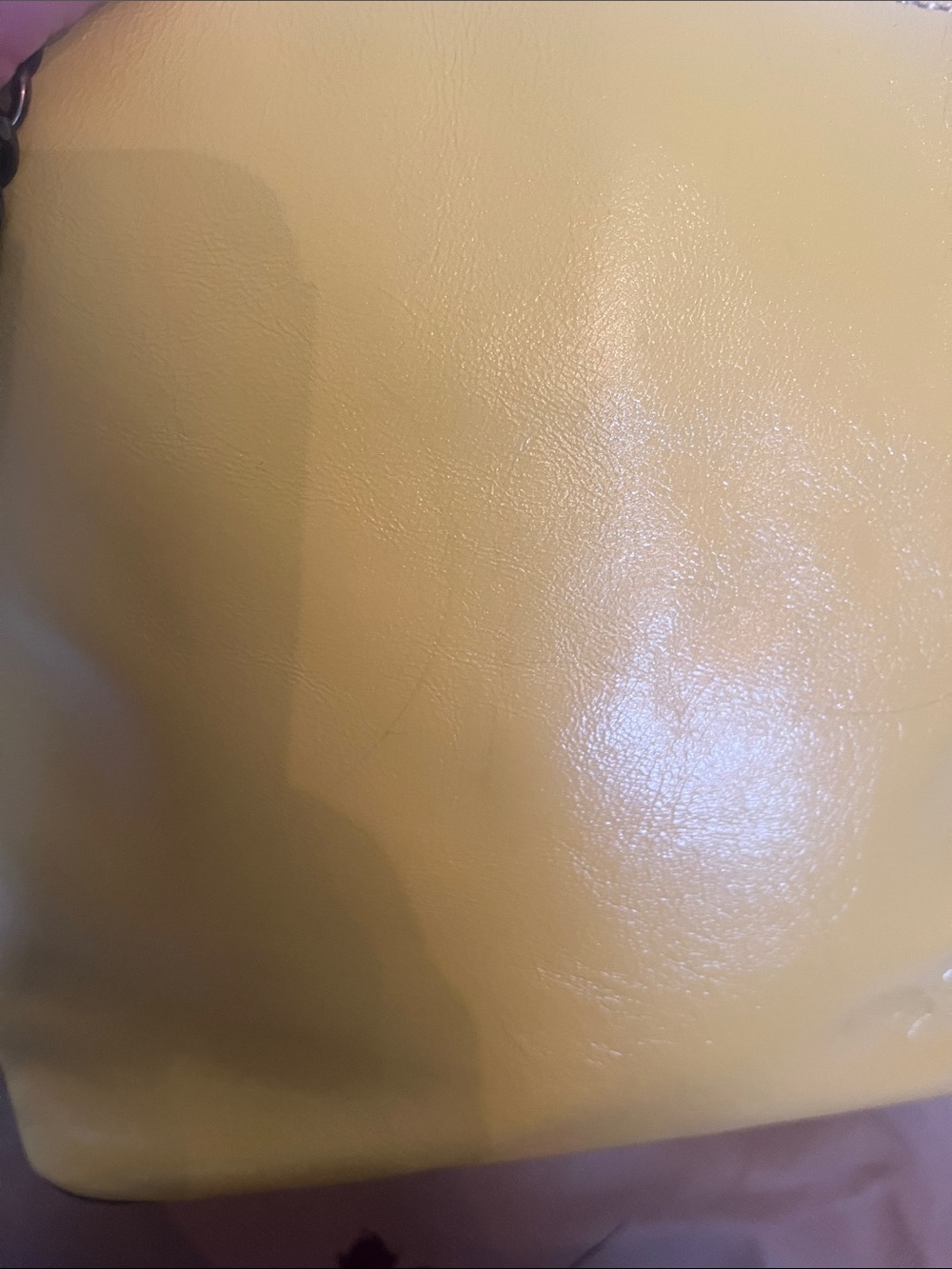 Patricia Nash Bright Yellow Leather Chain-Accent Crossbody - Picture 10 of 16